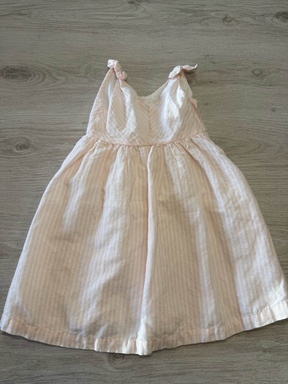 Light Pink Striped Sleeveless Sundress